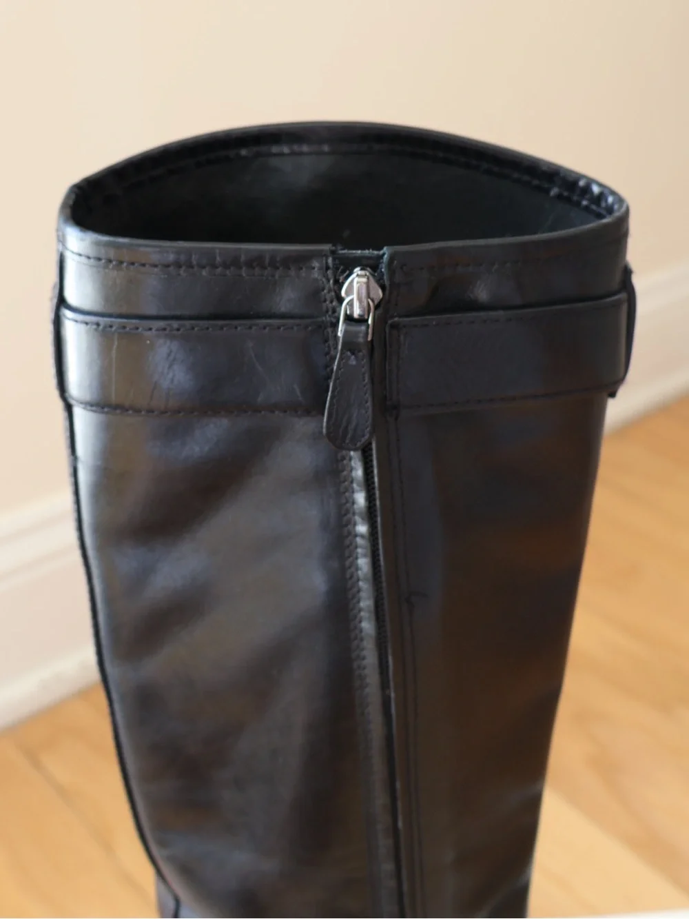 Tory Burch Grace Black Leather Knee High Riding Boots Women’s Size 8 Old Money